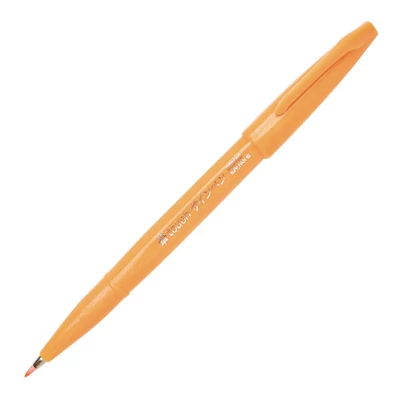 Pentel Brush Sign Pen marker pensulă , SES15C-F, portocaliu