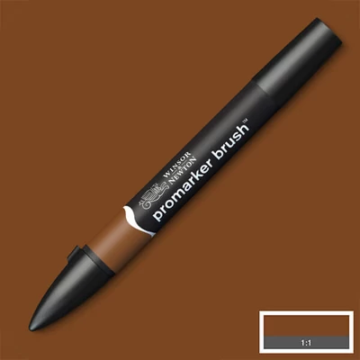 Marker tip pensulă cu alcool cu două vârfuri Promarker Brush - O324, burnt sienna