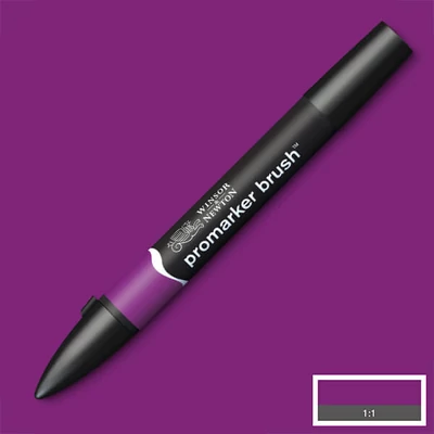 Marker tip pensulă cu alcool cu două vârfuri Promarker Brush - V735, plum