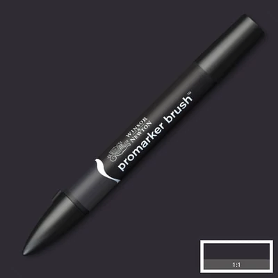 Marker tip pensulă cu alcool cu două vârfuri Promarker Brush - XB, black
