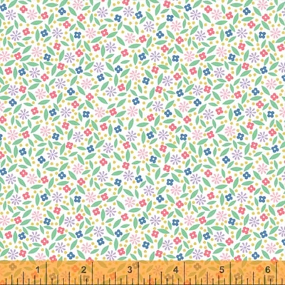 Material patchwork  - Windham Fabrics - Enjoy the Ride by Whistler Studios 51997-2 white