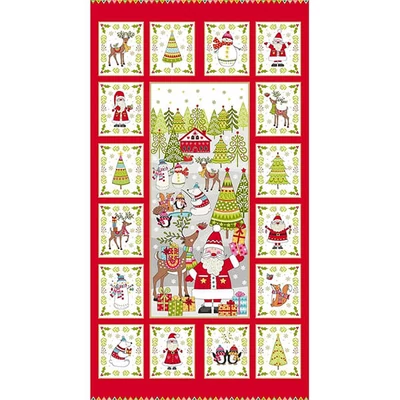Material Patchwork - Makower - Festive Christmas 2019 2106-1 Panel, 60cm