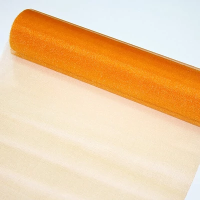Piesă centrală de masă  din organza, 23,5 cm, 10 metri - 022, portocaliu