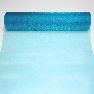 Piesă centrală de masă  din organza, 23,5 cm, 10 metri - 031, turcoaz