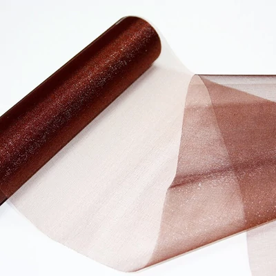 Piesa centrala din organza, 23,5 cm, 10 metri - 044, maro