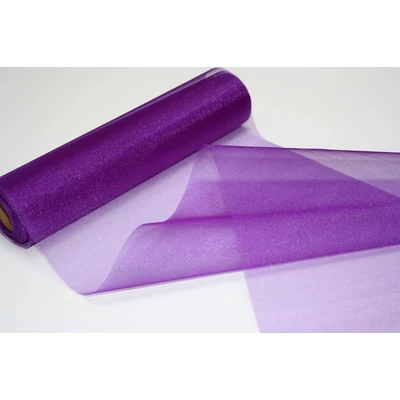Piesă centrală de masă  din organza, 23,5 cm, 10 metri - 267, mov orgă