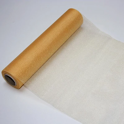 Piesă centrală de masă  din organza, 23,5 cm, 10 metri - 345, crem închis