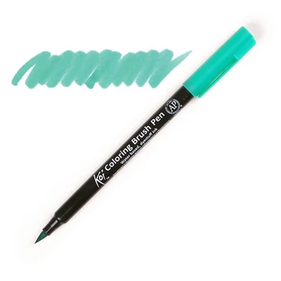 Sakura Koi Brush Pen marker tip pensulă  - 28, blue green light