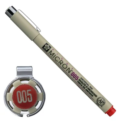 Sakura Pigma Micron 005 stilou pentru desen tehnic, 0,2 mm - roșu