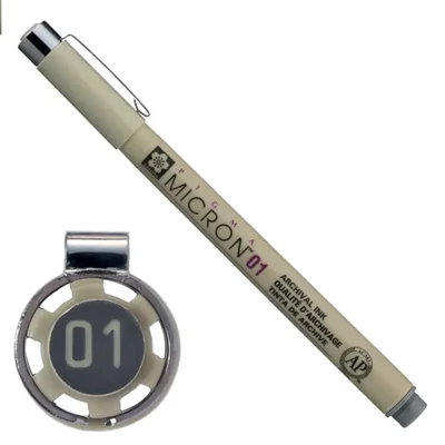 Sakura Pigma Micron 01 stilou pentru desen tehnic, 0,25 mm - gri