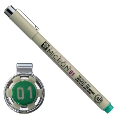 Sakura Pigma Micron 01 stilou pentru desen tehnic, 0,25 mm - verde