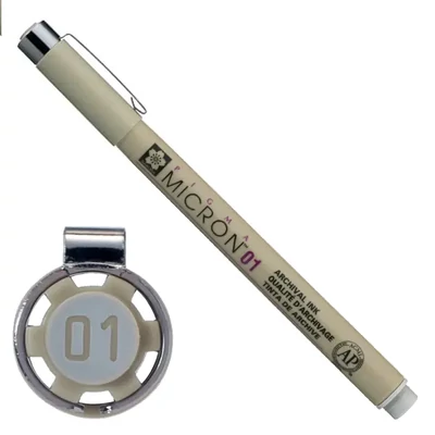 Sakura Pigma Micron 01 stilou pentru desen tehnic, 0,25 mm - gri deschis