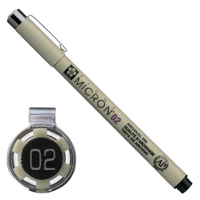 Sakura Pigma Micron 02 stilou pentru desen tehnic, 0,3 mm - negru