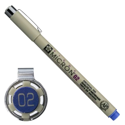 Sakura Pigma Micron 02 stilou pentru desen tehnic, 0,3 mm - albastru