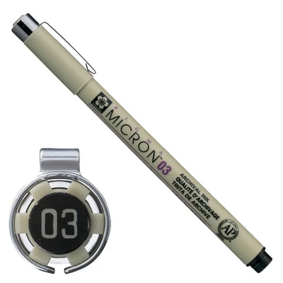 Sakura Pigma Micron 03 stilou pentru desen tehnic, 0,35 mm - negru