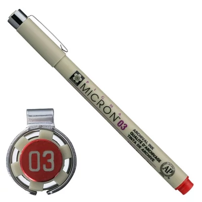 Sakura Pigma Micron 03 stilou pentru desen tehnic, 0,35 mm - roșu
