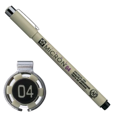 Sakura Pigma Micron 04 stilou pentru desen tehnic, 0,4 mm - negru