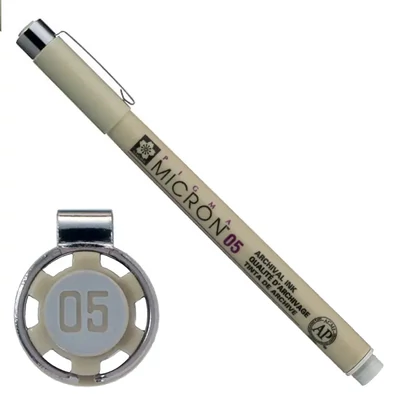 Sakura Pigma Micron 05 stilou pentru desen tehnic, 0,45 mm - gri deschis