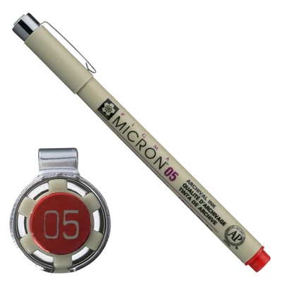 Sakura Pigma Micron 05 stilou pentru desen tehnic, 0,45 mm - roșu