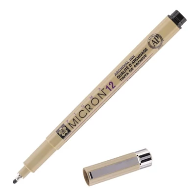 Sakura Pigma Micron 12 stilou pentru desen tehnic, 0,7 mm - negru