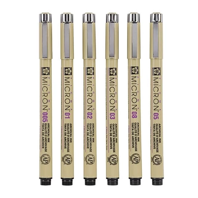 Sakura Pigma Micron stilou pentru desen tehnic în set - 6 buc