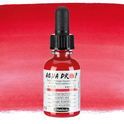 Culori acuarelă lichid Schmincke Aqua Drop, 30 ml - 330, scarlet red