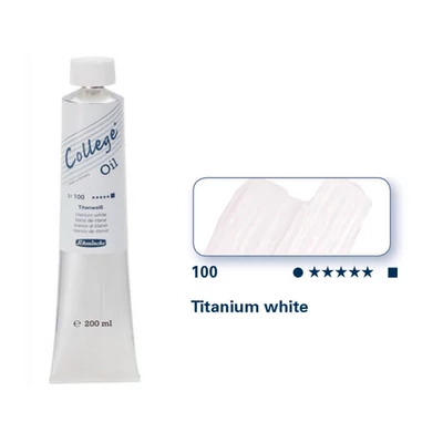 Schmincke College Culori ulei, 200 ml - 100, titanium white
