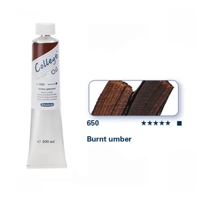 Schmincke College Culori ulei, 200 ml - 650, burnt umber