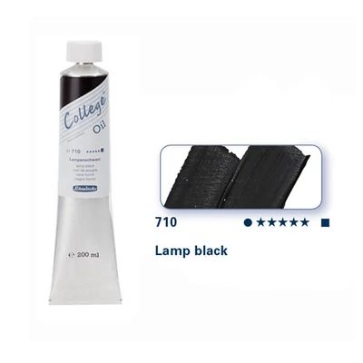 Schmincke College Culori ulei, 200 ml - 710, lamp black