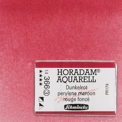 Culori acuarelă Schmincke Horadam, în recipient 1/1 - 366, perylene maroon