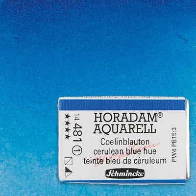 Culori acuarelă Schmincke Horadam, în recipient 1/1 - 481, cerulean blue hue