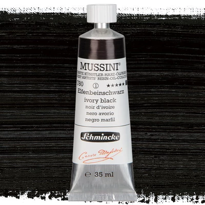 Schmincke Mussini Culori ulei, 35 ml - 780, ivory black