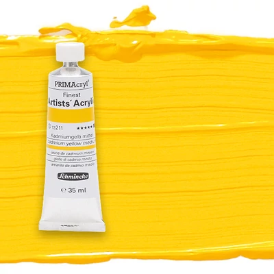Schmincke PRIMAcryl vopsea acrilică, 35 ml - 211, cadmium yellow medium
