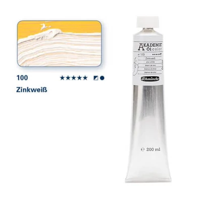 Schmincke Akademie Culori ulei, 200 ml - 100, zinc white