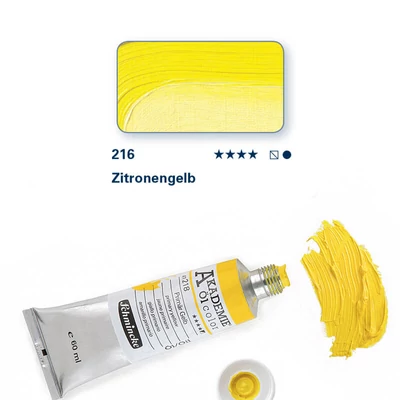 Schmincke Akademie Culori ulei, 60 ml - 216, lemon yellow