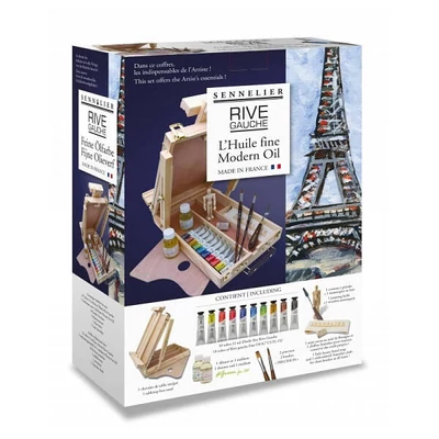 Sennelier Rive Gauche Set complet pentru pictură în cutie de lemn