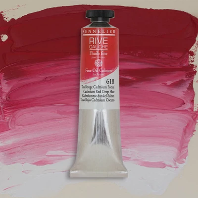 Sennelier Rive Gauche Culori ulei, 40 ml - 618, cadmium red deep hue