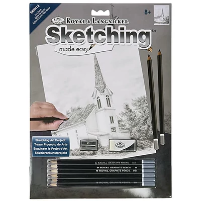 Set desen schițe și grafică cu instrumente, 22x30 cm - Biserica