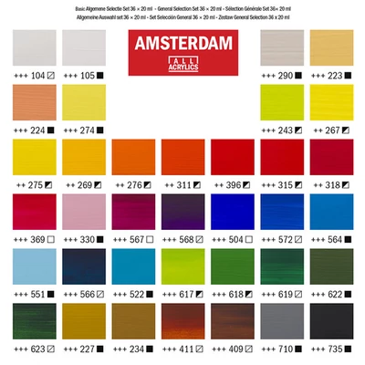 Talens Amsterdam set vopsea acrilică - 36x20 ml