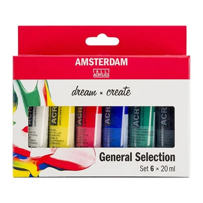 Talens Amsterdam set vopsea acrilică - 6x20 ml