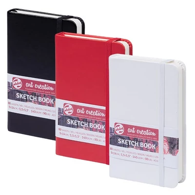 Caiet de desen și schițe Talens Art Creation Sketch Book,  140 g, 80 coli, 9x14 cm - în diverse culori