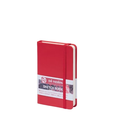 Caiet de desen și schițe Talens Art Creation Sketch Book,  140 g, 80 coli - 9x14 cm, roșu
