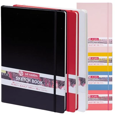 Caiet de desen și schițe Talens Art Creation Sketch Book,  140 g, 80 coli , A4 - în diverse culori