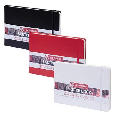 Caiet de desen și schițe Talens Art Creation Sketch Book,  140 g, 80 coli , peisaj A5 - în diverse culori