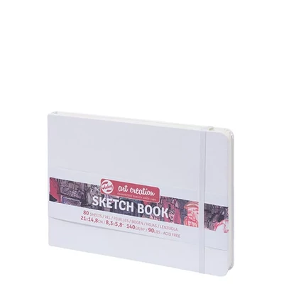 Caiet de desen și schițe Talens Art Creation Sketch Book,  140 g, 80 coli  - A5 peisaj, alb