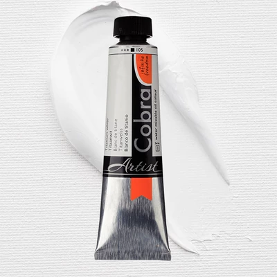 Talens Cobra Culori ulei solubile în apă, 40 ml - 105, titanium white