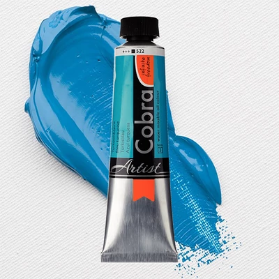 Talens Cobra Culori ulei solubile în apă, 40 ml - 522, turquoise blue