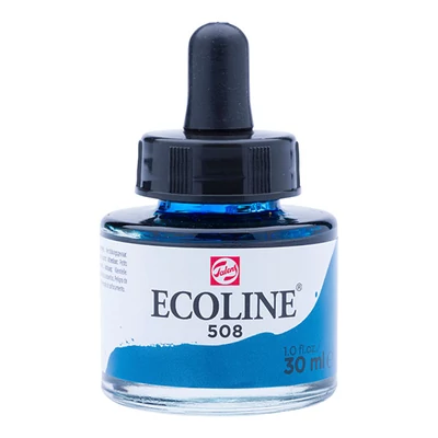 Talens Ecoline Culori acuarelă lichide 30 ml - 508, prussian blue