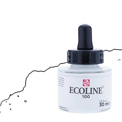 Talens Ecoline Culori acuarelă lichide 30 ml - 100, white
