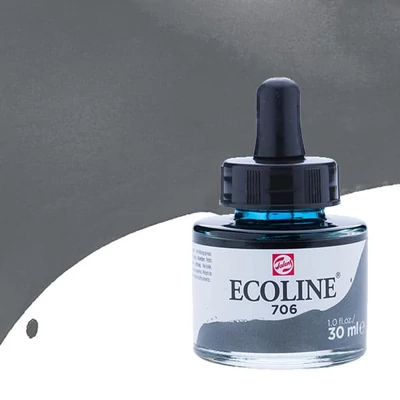 Talens Ecoline Culori acuarelă lichide 30 ml - 706, deep grey